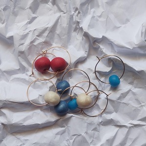 Mini pearls - πηλός, κρίκοι, μικρά, πέρλες, γάντζος - 4