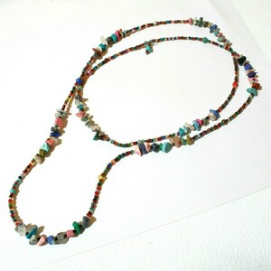 Κολιέ με χάντρες - χάντρες, μακριά, layering, seed beads - 2