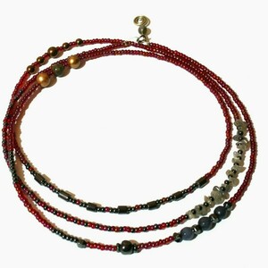 Κολιέ μακρύ με χάντρες - χάντρες, μακριά, layering, seed beads