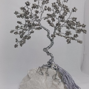 Silver bonsai - γυαλί, πέτρα, σπίτι, μέταλλο, διακοσμητικά