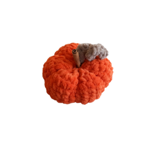 Πλεκτή κολοκύθα μικρή σε πορτοκαλί χρώμα 13 x 7 εκ. - halloween, διακοσμητικά, κολοκύθα, μαλλί felt