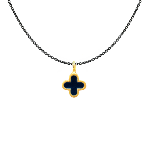 Κολιέ Σταυρός με σμάλτο Ασήμι 925 - επιχρυσωμένα, ασήμι 925, σμάλτος, σταυρός, φθηνά