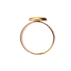 Δαχτυλίδι Ατσάλινο Αυξομειούμενο χρυσό με κίτρινη ρητίνη - ατσάλι, εποξική ρητίνη, αυξομειούμενα - 3