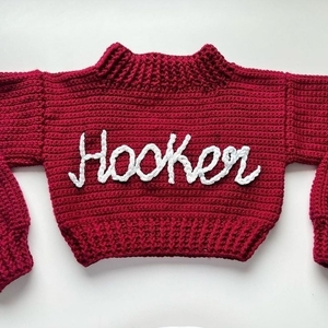 Hooker Top with bell sleeves - βαμβάκι, ακρυλικό, crop top, μακρυμάνικες - 3