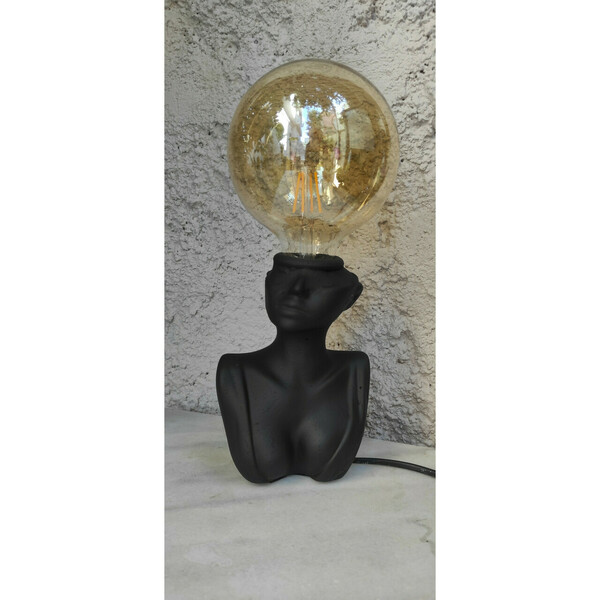 Φωτιστικό Γυναικείο άγαλμα "Αφροδίτη" από τσιμέντο 12x16εκ. *Ε27 - πορτατίφ, τσιμέντο, διακοσμητικά - 3