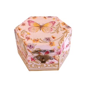 Διακοσμητικό ξύλινο κουτί δώρου με πεταλούδες / μικρό / ξύλινο / Twice Treasured - ξύλο