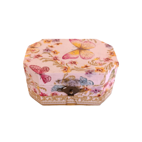 Διακοσμητικό κουτί δώρου μακρόστενο με πεταλούδες / μικρό / ξύλινο / Twice Treasured - ξύλο