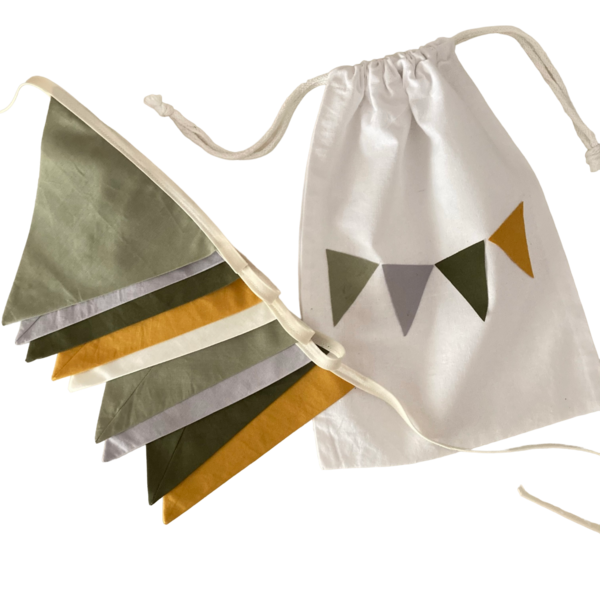 Υφασμάτινο μπάνερ με σημαιάκια για την διακόσμηση του παιδικού δωματίου - κορίτσι, γιρλάντες, διακόσμηση βάπτισης - 2