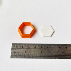 Εξάγωνο κουπάτ για πολυμερικό πηλό ή ζύμη για μπισκότα - υλικά κοσμημάτων, υλικά κατασκευών, πολυμερικό πηλό - 2