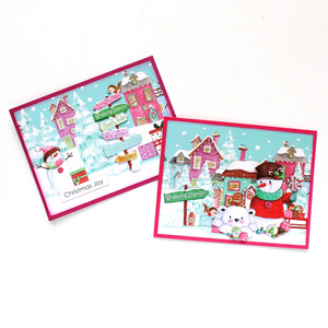 Χριστουγεννιάτικη 3d ευχετήρια κάρτα "Wrapping station" - χαρτί, ευχετήριες κάρτες - 5