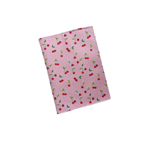 Θήκη για το βιβλιάριο υγείας παιδιού με κερασάκια σε ροζ φόντο - κορίτσι, θήκες βιβλιαρίου - 2