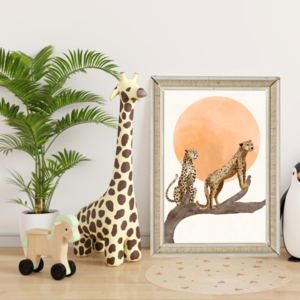 Semi gloss αφίσα Savannah Leopards 60x40 - κορίτσι, αγόρι, αφίσες, ζωάκια