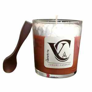Κερί σόγιας σε γυάλινο ποτήρι με άρωμα μηλόπιτας 250g - αρωματικά κεριά