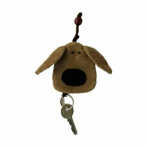 Υφαμάτινη κλειδοθήκη σκυλάκι Πέπε - ύφασμα, χειροποίητα, ζωάκια - 2