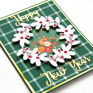 Χειροποίητη ευχετήρια κάρτα "Happy New Year" - χαρτί, scrapbooking, ευχετήριες κάρτες - 3
