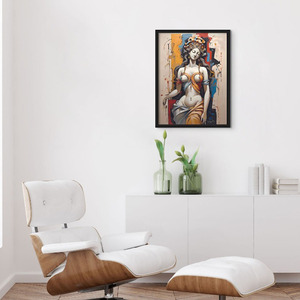 "Καρυάτιδα, η Κόρη από τις Καρυές" - Αριθμημένο Συλλεκτικό αντίτυπο σε καμβά, 75x100cm, με υπογεγραμμένο πιστοποιητικό - πίνακες & κάδρα, καμβάς, πίνακες ζωγραφικής - 4