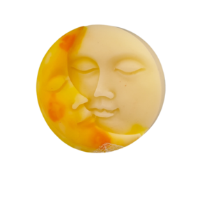 Φυτικό κερί ελαιολάδου με σχέδιο ήλιος - φεγγάρι - βάπτισης