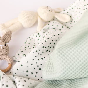 Κουβέρτα Κούνιας 140x100εκ - Βρεφική Κουβέρτα Πικέ & Μουσελίνα - Βαμβακερή Κουβερτούλα για Νεογέννητο - Δώρο για Μωρό - αγόρι, κουβέρτες - 4