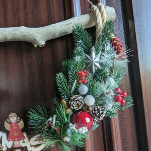 Κρεμαστό Χριστουγεννιάτικο out door - ξύλο, στεφάνια, διακοσμητικά, δέντρο - 3