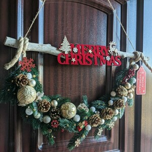 Κρεμαστό Χριστουγεννιάτικο out door 2 - ξύλο, στεφάνια, διακοσμητικά, δέντρο - 3