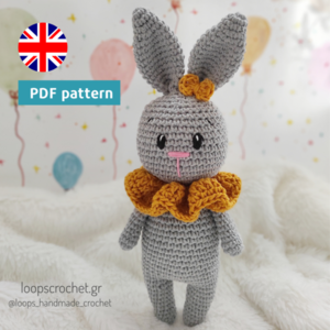 Πατρόν πλεκτό κουκλάκι κουνελάκι Pattern amigurumi bunny in English - λούτρινα, amigurumi, DIY