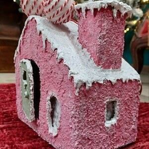 ΧΡΙΣΤΟΥΓΕΝΝΙΑΤΙΚΟ ΣΠΙΤΑΚΙ 23εκ."Pink" - χαρτί, τσιμέντο, διακοσμητικά, χριστουγεννιάτικα δώρα - 3