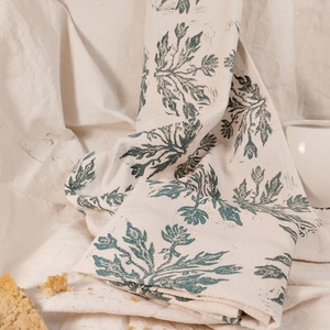 Πετσέτα Κουζίνας Victorian Flower πράσινο - εκτύπωση, χειροποίητα, πετσέτες - 5