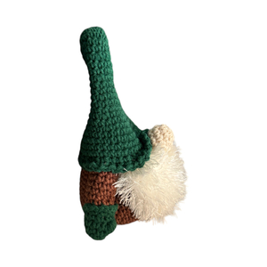 Gnome - Αγ. Βασίλης με γεννιάδα | 16-18εκ. | Πλεκτό βαμβακερό χειροποίητο (με/χωρίς κρεμαστό) - νήμα, διακοσμητικά, χριστουγεννιάτικα δώρα, άγιος βασίλης - 2