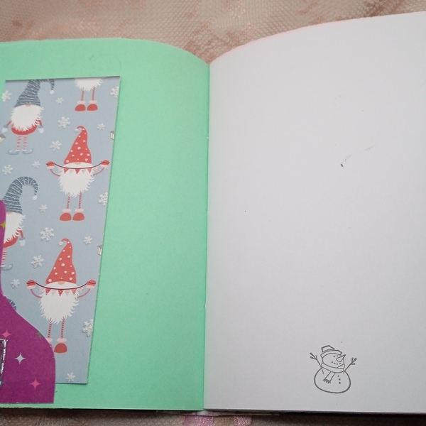 Χριστουγεννιάτικο σημειωματάριο - χαρτί, μαμά, άλμπουμ, χιονονιφάδα - 5