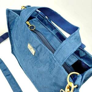 ΤΣΑΝΤΑ ΩΜΟΥ ΚΑΙ ΧΙΑΣΤΙ BOOK TOTE BAG & CROSSBODY BLUE - 23 X 33 X 10 - ύφασμα, ώμου, χιαστί, μεγάλες, all day - 3