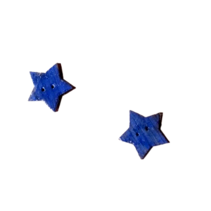 Ξύλινα σκουλαρίκια "Αστέρι" σε γκρι χρώμα - ξύλο, αστέρι, καρφωτά, μικρά, χριστουγεννιάτικα δώρα - 4