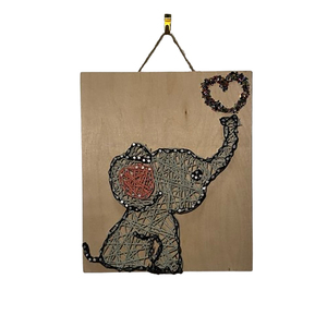 Χειροποίητος Πίνακας - "Ελέφαντας" - πίνακες & κάδρα