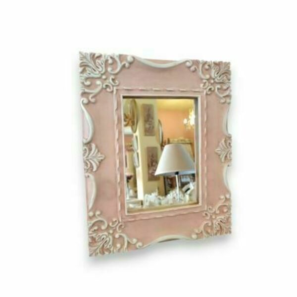 Ροζ καθρέπτης τοίχου - κορίτσι, διακοσμητικό παιδικού δωματίου