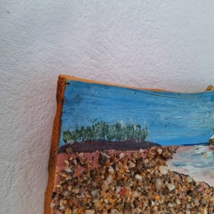 "Καλοκαίρι στο νησί" 31×14 - πίνακες & κάδρα, πίνακες ζωγραφικής - 4