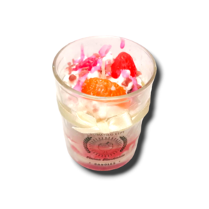 χειροποίητο αρωματικό κερί παγωτό σε γυάλινο κούπα - αρωματικά κεριά