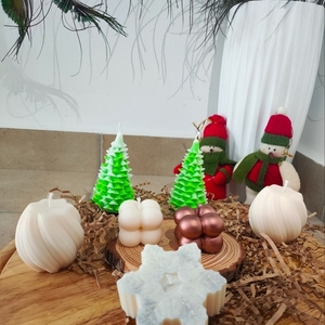 Christmas Tree Candle - αρωματικά κεριά, χριστουγεννιάτικα δώρα, κεριά, αρωματικό χώρου, κεριά & κηροπήγια - 3