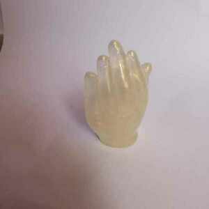 Χειροποίητο διακοσμητικό χέρι με μωρό από υγρό γυαλί λευκό - χρυσό 11,5 * 6 εκ. - ρητίνη, μαμά, διακοσμητικά, γενική διακόσμηση - 4