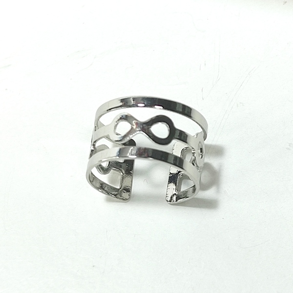 Δαχτυλίδι σεβαλιέ μεταλλικό άπειρο - ορείχαλκος, επάργυρα, άπειρο, αυξομειούμενα, φθηνά - 2