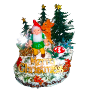 Χριστουγεννιατικο ξυλινο επιτραπεζιο διακοσμητικο σε 2 επιπεδα , Γουρι 2024 . -Χριστουγεννιατικο Χιονισμενο Δασος-- - ξύλο, vintage, διακοσμητικά, δέντρο