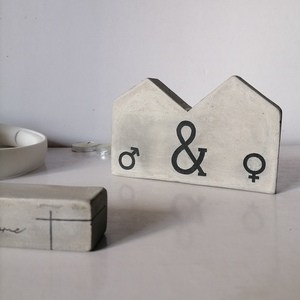 Διακοσμητικό σπιτάκι για ζευγάρια τσιμεντένιο Man&Woman14,5εκΧ11,5εκ - σπίτι, τσιμέντο, διακοσμητικά, ζευγάρια, ειδη δώρων - 3