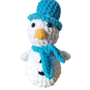 Πλεκτός χιονάνθρωπος ⛄ - πολυεστέρας, χειροποίητα, λούτρινα, amigurumi