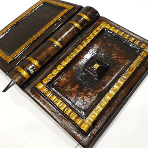 Δερμάτινο σημειωματάριο [notebook] με διαστάσεις 17x25cm,με 300 λευκές σελίδες από χαρτί 100g και εξώφυλλο από ανάγλυφο δέρμα(lux3) - τετράδια & σημειωματάρια, ειδη δώρων - 4