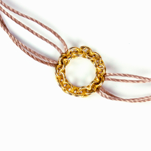 "Linked together" • βραχιόλι • ασήμι 925 επιχρυσωμένο με κίτρινο χρυσό - charms, επιχρυσωμένα, ασήμι 925, ζευγάρια, αυξομειούμενα
