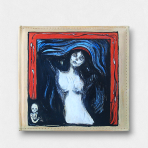 Άλμπουμ φωτογραφιών από δερματίνη, MADONNA του Munch - ζωγραφισμένα στο χέρι, άλμπουμ, δωρο για επέτειο
