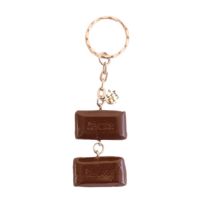 Μπρελόκ σοκολατάκια υγείας Lacta με πολυμερικό πηλό / μεγάλο / μεταλλικό / Twice Treasured - πηλός, γλυκά, μπρελοκ κλειδιών