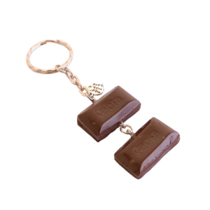 Μπρελόκ σοκολατάκια υγείας Lacta με πολυμερικό πηλό / μεγάλο / μεταλλικό / Twice Treasured - πηλός, γλυκά, μπρελοκ κλειδιών - 2