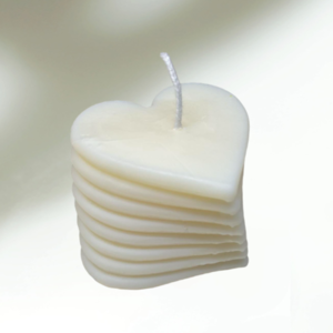 Χειροποίητο Λευκο Κερί Σόγιας Σε Σχήμα Καρδιάς Σε Αρωμα Της Επιλογης Σας, 70γρ. - κερί, αρωματικά κεριά, αρωματικό χώρου, 100% φυτικό, soy candles - 2