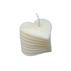 Χειροποίητο Λευκο Κερί Σόγιας Σε Σχήμα Καρδιάς Σε Αρωμα Της Επιλογης Σας, 70γρ. - κερί, αρωματικά κεριά, αρωματικό χώρου, 100% φυτικό, soy candles