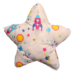 Σετ 2 μαξιλάρια σύννεφο και αστεράκι με θέμα το διάστημα ( 39 χ 23 εκ. και 28 χ 28 εκ.) - αγόρι, αστέρι, δώρα για παιδιά, διάστημα - 2
