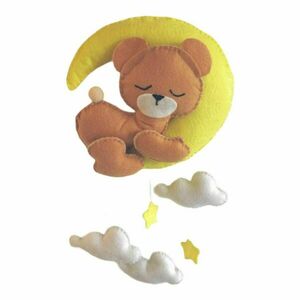 Κρεμαστό τοίχου sleeping moon bear - κορίτσι, αγόρι, προσωποποιημένα, κρεμαστό διακοσμητικό